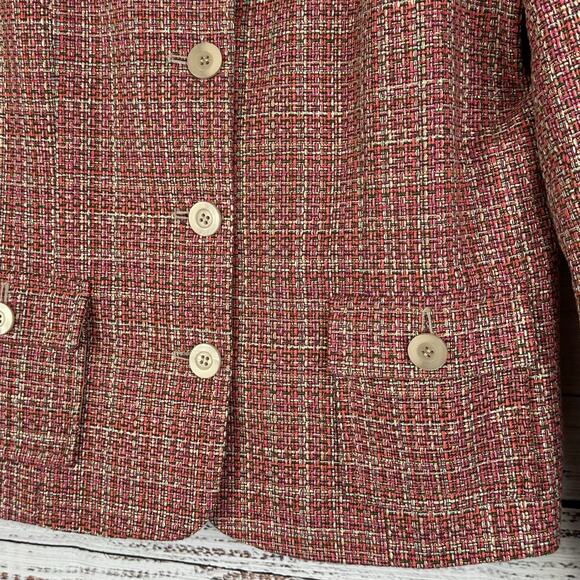 Women's NWOT Appleseed's Pink Blush Tweed Career Blazer Jacket Lined Size 12 - Picture 4 of 8
